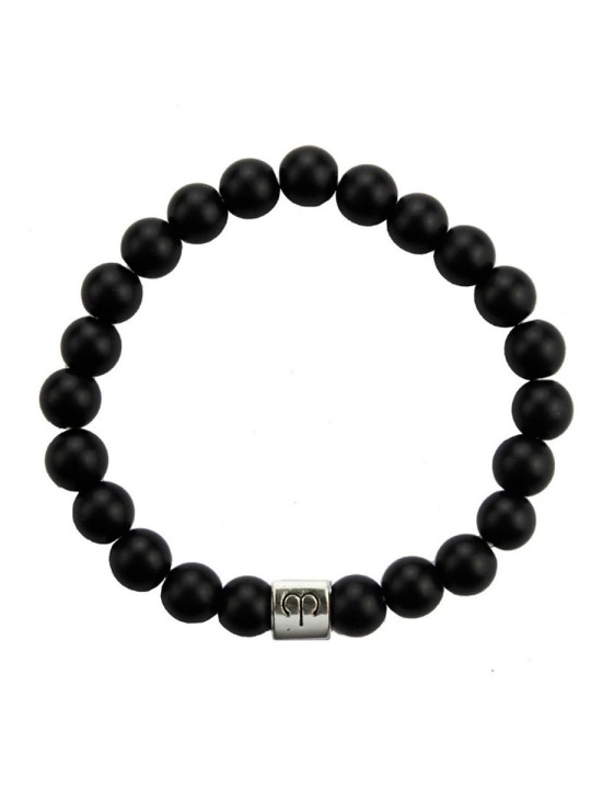 Pulsera de Lava Negra con Horóscopo